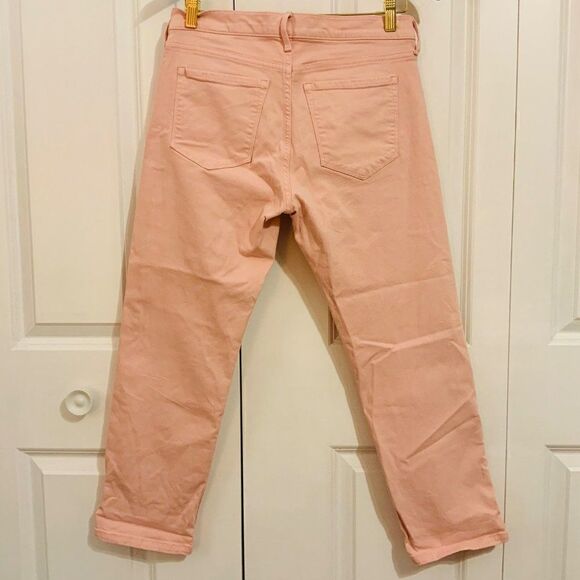 Banana Republic Jeans Blush Pink Girlfriend Crop Stretch Mid Rise Size 27 - Picture 8 of 11
